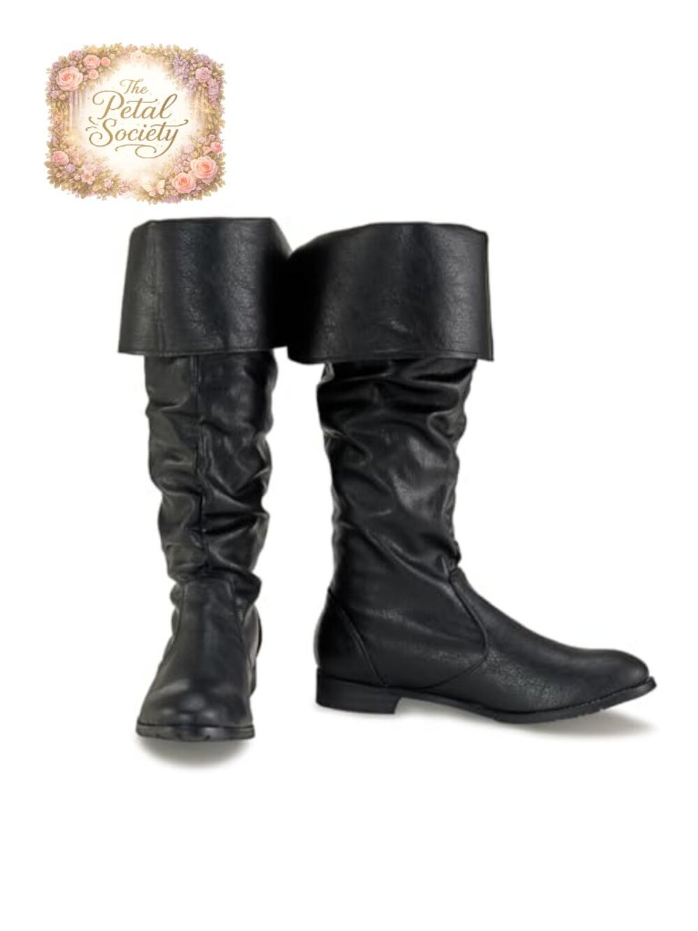 Medieval Renaissance Pull On Calf High Flat Combat Boots Renaissance Boot